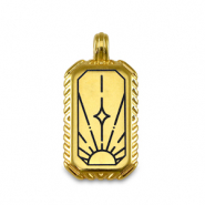 Metall Anhänger DQ Sonne Gold (Nickelfrei)