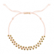 Armb&auml;nder Stainless steel Beads Beige-gold