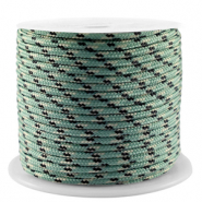 Segeltau 2mm Petrol green-black