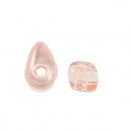 Acryl Perlen Chips Transparent salmon pink