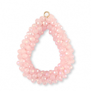Top Facett Anhänger Tropfen Light pink