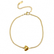 Armb&auml;nder aus Stainless Steel - Rostfreiem Stahl Herz Gold