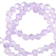 Glas Top Facett Perlen Bicone 4mm Victorian purple