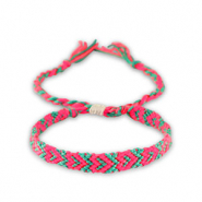 Armbänder Neon pink-turquoise green