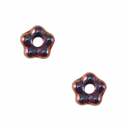 Böhmische Perlen Blume 5mm Dark iridescent