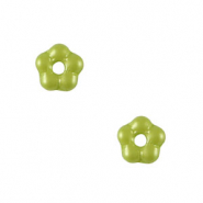 Böhmische Perlen Blume 5mm Light olive green