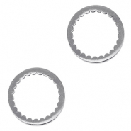 Stainless Steel - Rostfrei Stahl Anhänger Zwischenstück Zirkel Silver
