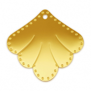 Stainless Steel - Rostfrei Stahl Anhänger Zwischenstück Muschel Gold