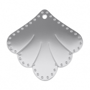 Stainless Steel - Rostfrei Stahl Anhänger Zwischenstück Muschel Silver