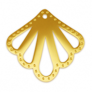 Stainless Steel - Rostfrei Stahl Anhänger Zwischenstück Muschel Gold