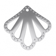 Stainless Steel - Rostfrei Stahl Anhänger Zwischenstück Muschel Silver