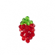 Top Facett Perlen Anhänger Erdbeere Red-green