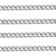 Stainless Steel - Rostfrei Stahl Schmuckzubehör Gliederkette Gourmet Silver