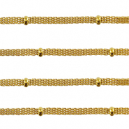 Stainless Steel - Rostfrei Stahl Schmuckzubeh&ouml;r Gliederkette Gold