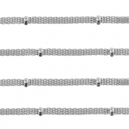 Stainless Steel - Rostfrei Stahl Schmuckzubeh&ouml;r Gliederkette Silver