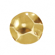 Stainless Steel - Rostfrei Stahl Anh&auml;nger 22mm Gold
