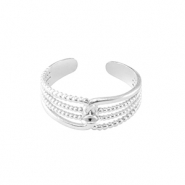 Ringe aus Stainless Steel - Rostfreiem Stahl mit &Ouml;se Silber