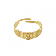 Ringe aus Stainless Steel - Rostfreiem Stahl mit &Ouml;se Gold