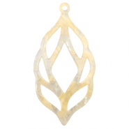 Resin Anhänger Sand beige transparent