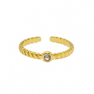 Ringe aus Stainless Steel - Rostfreiem Stahl Crystal Gold