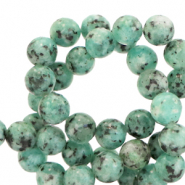 Naturstein Perlen Dalmatiner Jaspis 6mm Light moss green