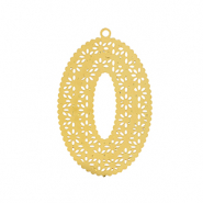 Stainless Steel - Rostfrei Stahl Anh&auml;nger Bohemian oval Gold