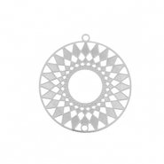Stainless Steel - Rostfrei Stahl Anh&auml;nger Bohemian 25mm Silver