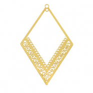 Stainless Steel - Rostfrei Stahl Anh&auml;nger Bohemian Rhombus Gold