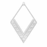 Stainless Steel - Rostfrei Stahl Anh&auml;nger Bohemian Rhombus Silver