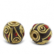 Bohemian-Perlen Red-antique gold