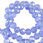 Top Glas Facett Perlen 3x4mm rondellen Dodger blue