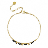 Armb&auml;nder aus Stainless Steel - Rostfreiem Stahl Gold-black