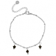 Armb&auml;nder aus Stainless Steel - Rostfreiem Stahl Stern Silver-black