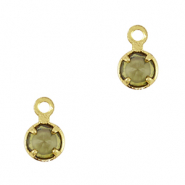 Anhänger Kristallglas Olive green-gold