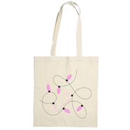 Baumwolltasche "Light up your world" Ecru beige