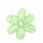 Top Facett Perlen Anhänger Blume Green