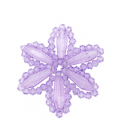 Top Facett Perlen Anhänger Blume Purple