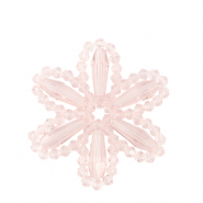 Top Facett Perlen Anhänger Blume Pink