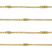 Stainless Steel - Rostfrei Stahl Schmuckzubeh&ouml;r Gliederkette Gourmet Gold