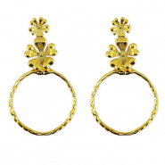 Ohrringe aus Stainless Steel - Rostfreiem Stahl Ohrstecker Blume Gold