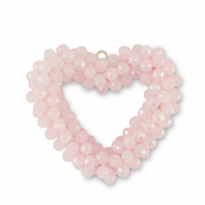 Top Facett Anh&auml;nger Herz Light pink