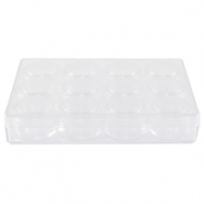 Schmuckdisplay Aufbewahrungsboxen mit 12 schmuck Beh&auml;lter Transparent