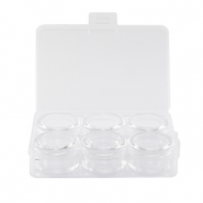 Schmuckdisplay Aufbewahrungsboxen mit 6 schmuck Beh&auml;lter Transparent