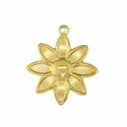 Stainless Steel - Rostfrei Stahl Anhänger Blume Gold