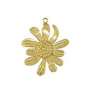 Stainless Steel - Rostfrei Stahl Anhänger sunnenblume Gold