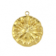 Stainless Steel - Rostfrei Stahl Anhänger Blume Gold