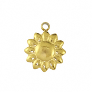 Stainless Steel - Rostfrei Stahl Anhänger Blume Gold