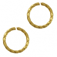 Stainless Steel - Rostfrei Stahl Schmuckzubehör Bindering Gold