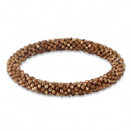 Facett Glas Armbänd Copper brown