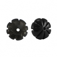 Naturstein Perlen Achat Blume Black